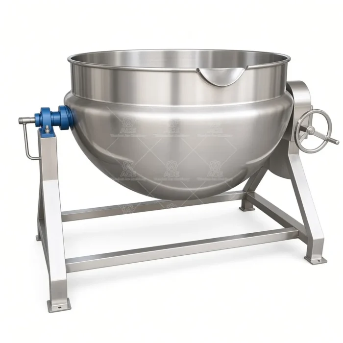 Jacketed Cooking Kettle with Mixer for Chili Paste, Jam & Sugar - Image 6