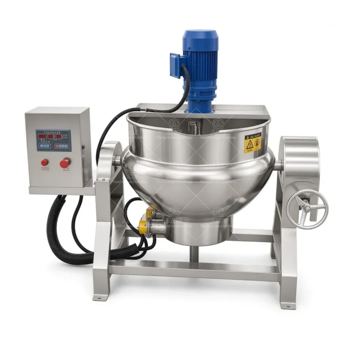 Industrial Jacketed Cooking Kettle with Agitator, 50–1000L：圖片 4