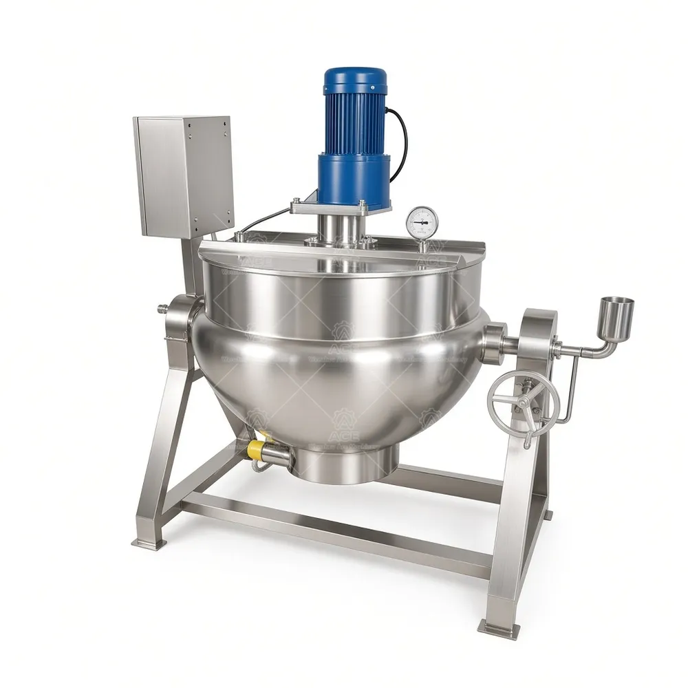 Electric Heated Jacketed Kettle for Food Processing 50L to 1000L