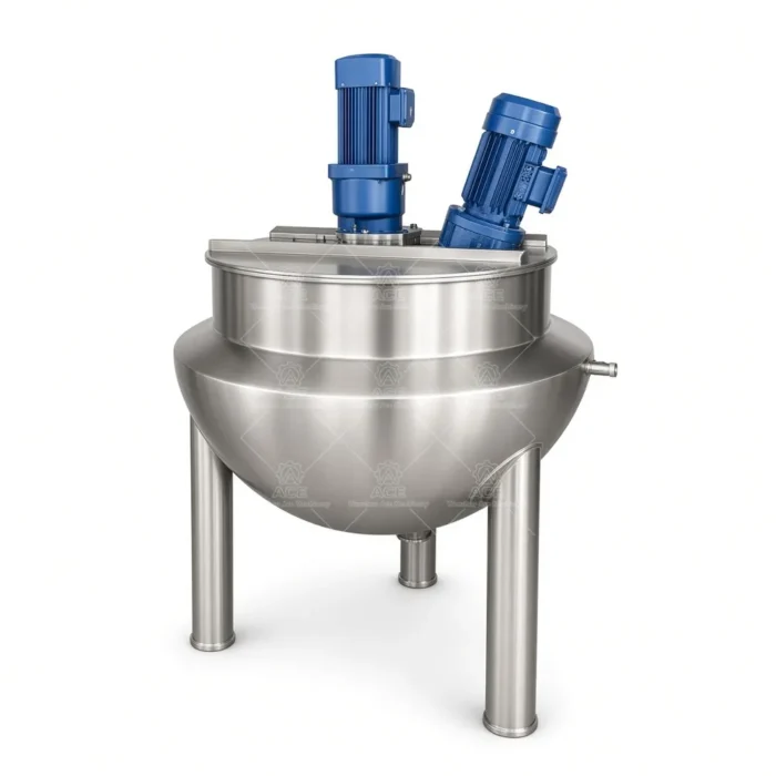 Custom Electric Jacketed Cooking Kettle with Mixer for Candy and Syrup - Gambar 3