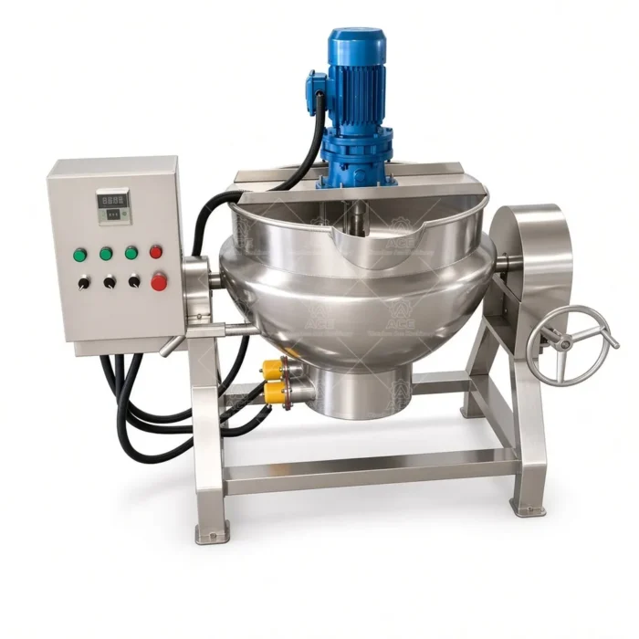 Industrial Jacketed Kettle with Mixer for Food Processing：圖片 5