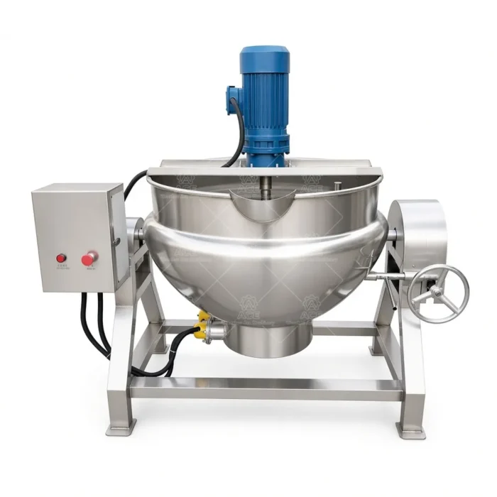 Electric Jacketed Cooking Kettle with Mixer for Jam and Food Processing - Image 5