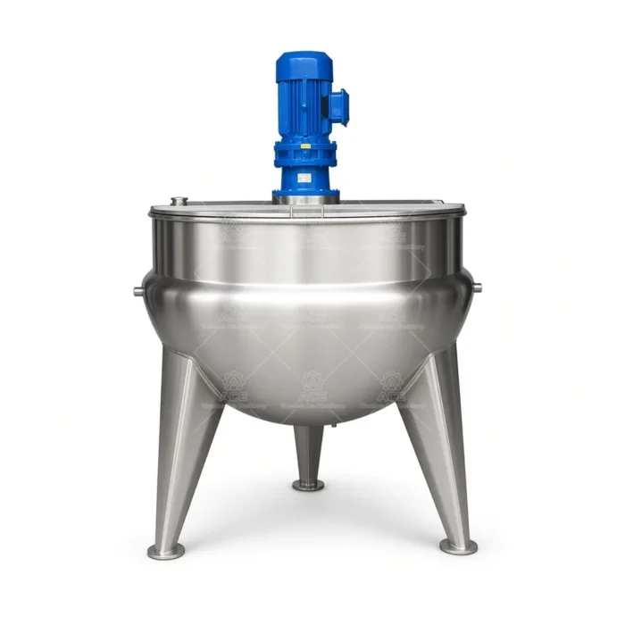 300L Oil-Jacketed Electric Cooking Kettle with Agitator - Imagem 4