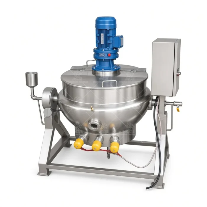 Jacketed Kettle with Scraper, Tilting Sugar Melting Pot：圖片 5