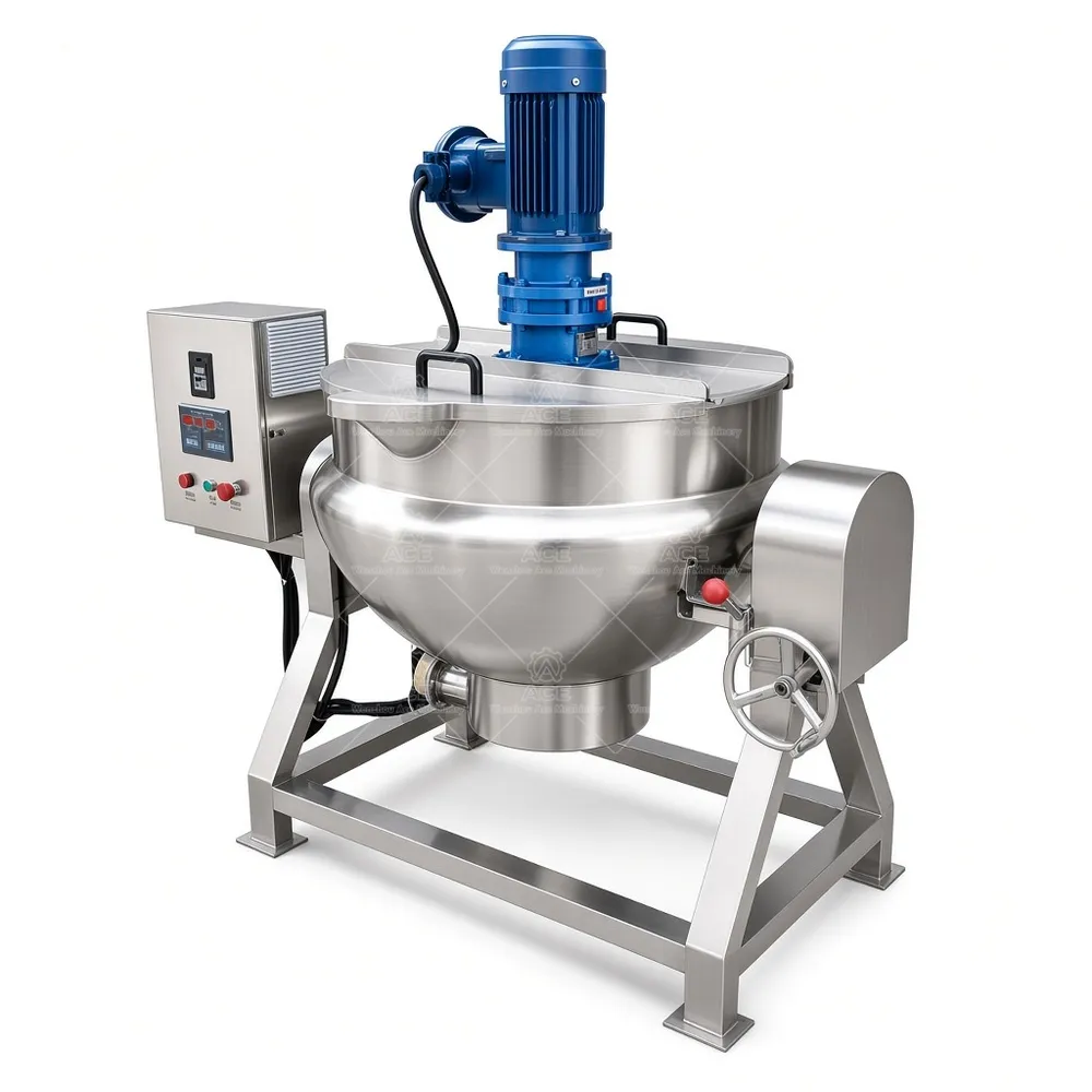 Electric Jacketed Cooking Kettle with Mixer for Sauces and Caramel