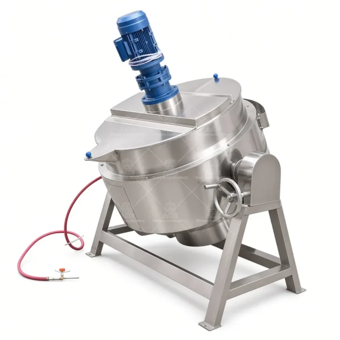 Industrial Jacketed Cooking Kettle with Agitator, 50L–1000L - Gambar 6