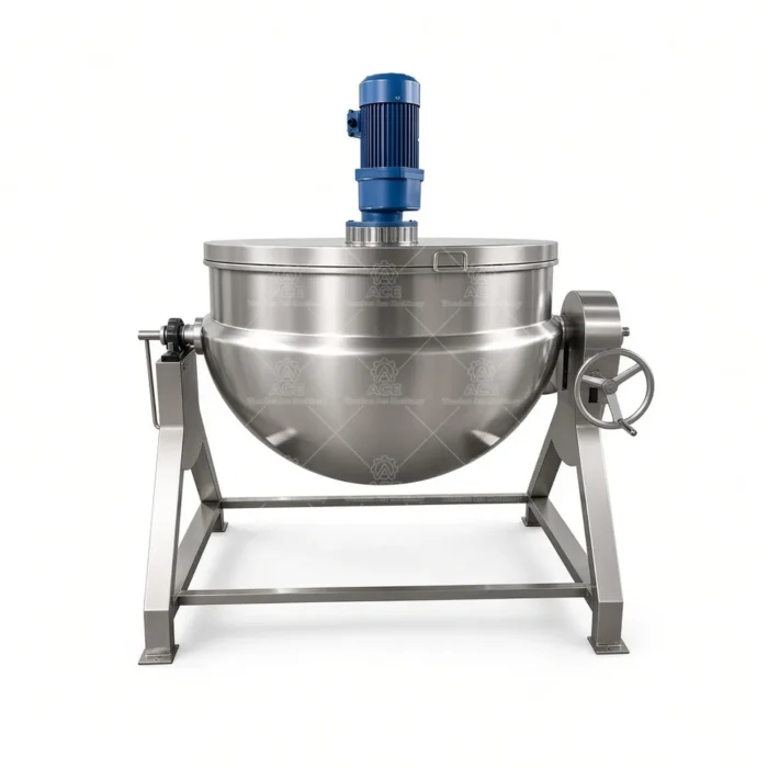 Industrial Jacketed Cooking Kettle for Bone Broth and Food Processing - Imagem 5
