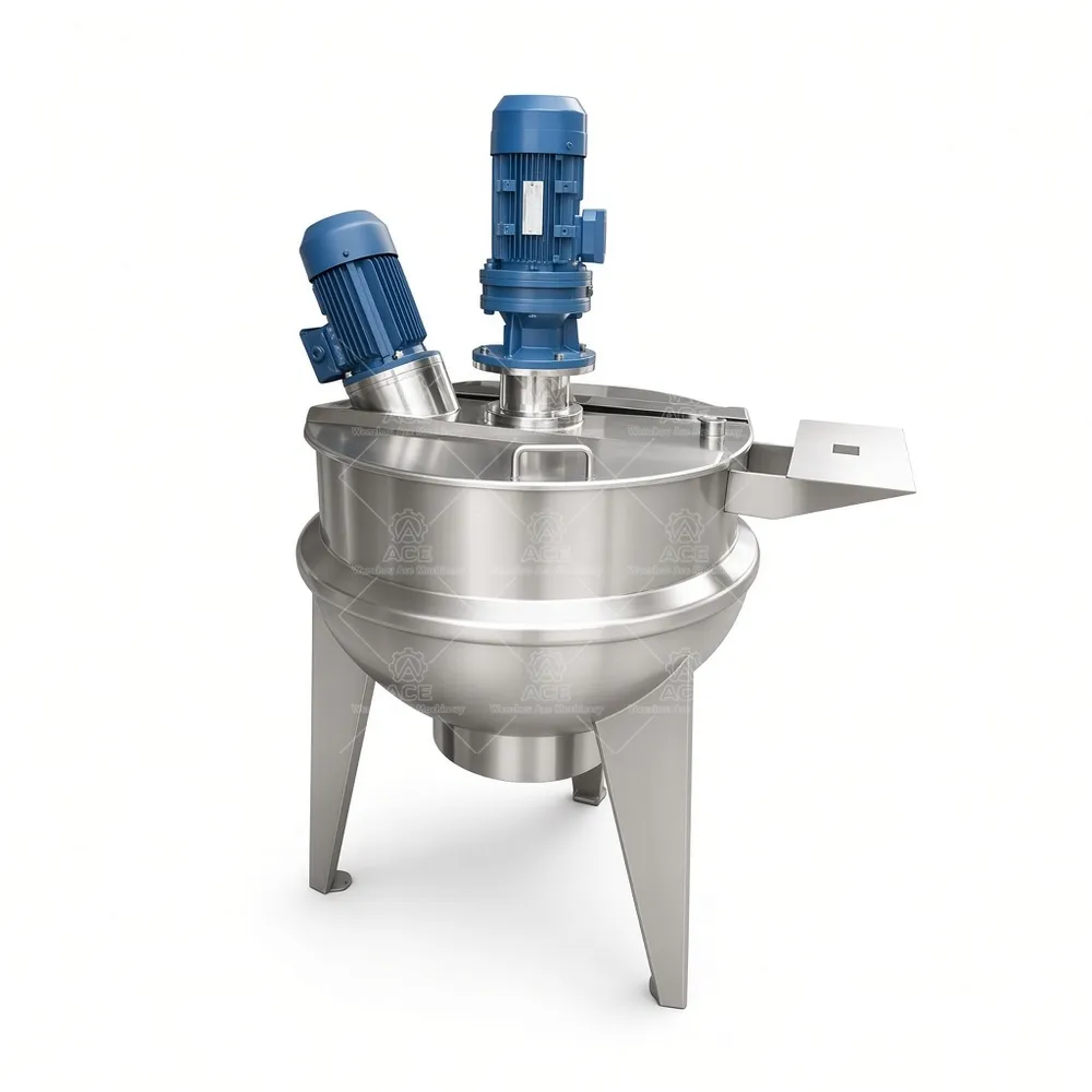 Caldera eléctrica con chaqueta de acero inoxidable 304 con agitador, 50–1000L