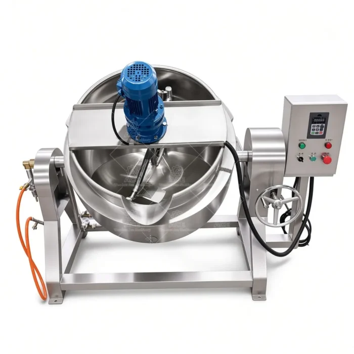 Industrial Jacketed Kettle with Mixer for Jam, Sauces & Food Processing - Image 4