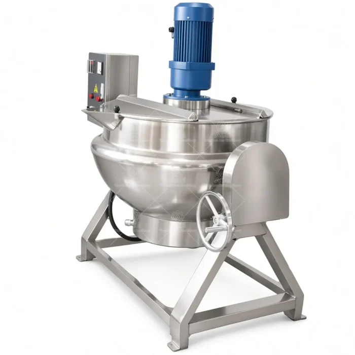 Tilting Jacketed Kettle with Agitator for Sauce and Sugar Cooking - Image 2