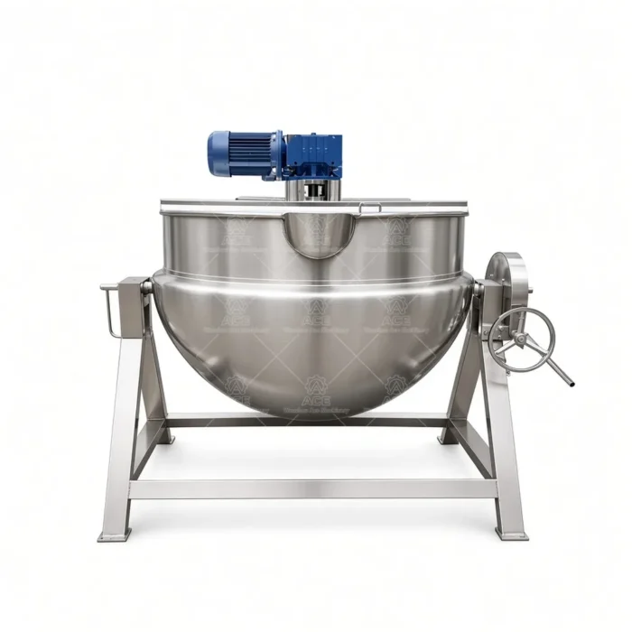 Industrial Tilting Jacketed Kettle with Wall Scraper Mixer - 이미지 6