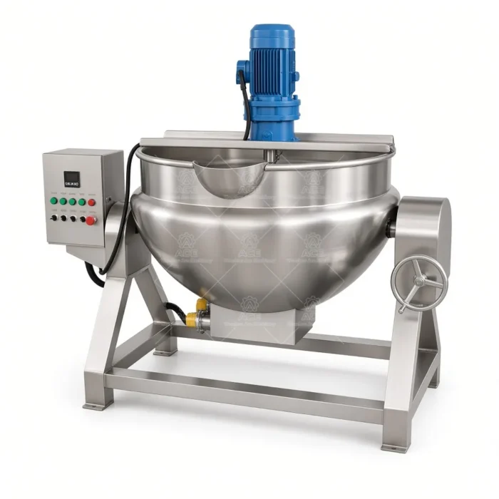Industrial Fruit Jam Cooker Jacketed Kettle with Agitator - Imagem 4