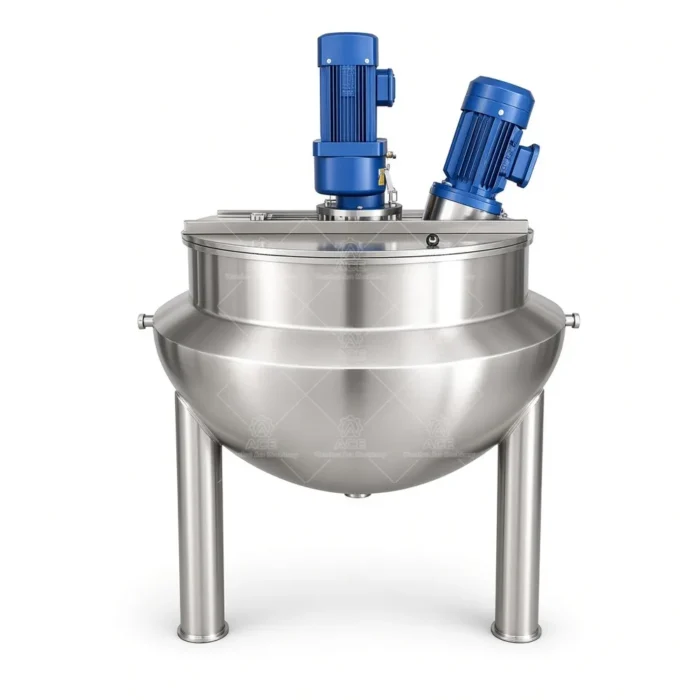 Industrial Fruit Jam Cooker Jacketed Kettle with Agitator - Imagem 6