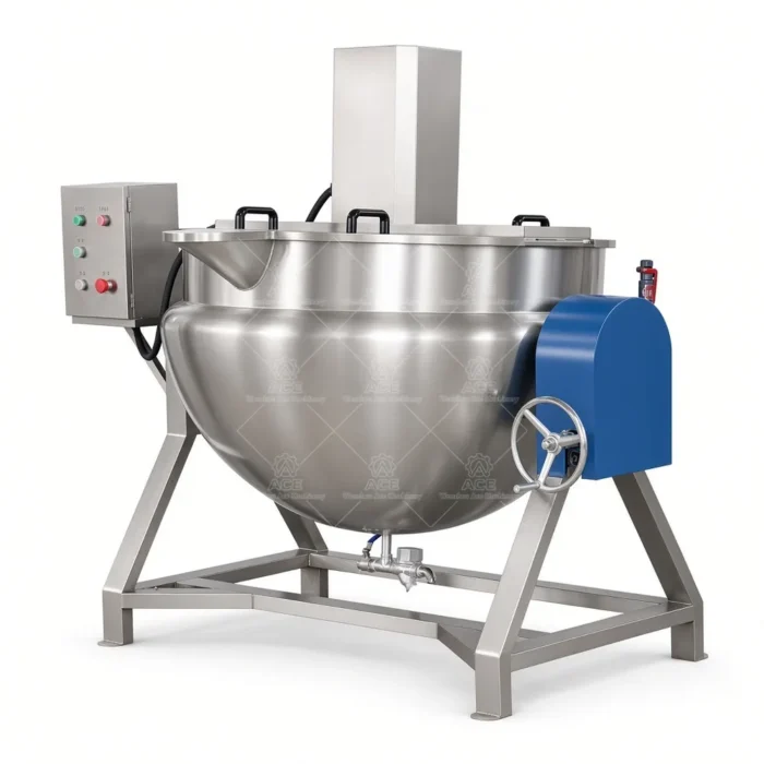 Tilting Electric Jacketed Cooking Kettle with Mixer - รูปภาพ 3