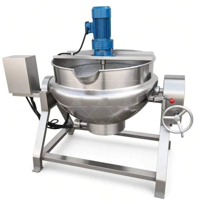Vertical Gas-Heated Jacketed Kettle for Date Jam and Food Processing - Ảnh 2