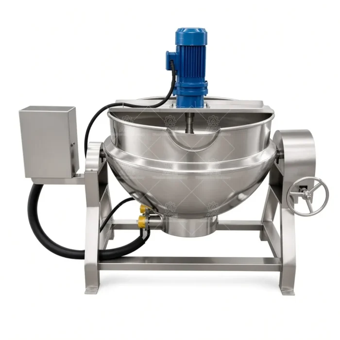 Tilting Electric Jacketed Kettle for Sauces, Candy, and Chili Paste - Image 3