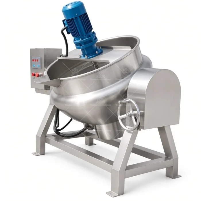 Tilting Jacketed Kettle with Agitator for Food Processing - 이미지 3