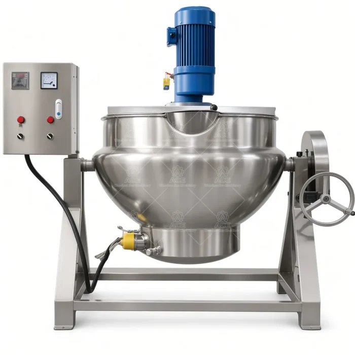 Gas Heated Jacketed Kettle for Jam, Sauce and Meat Cooking - Image 3