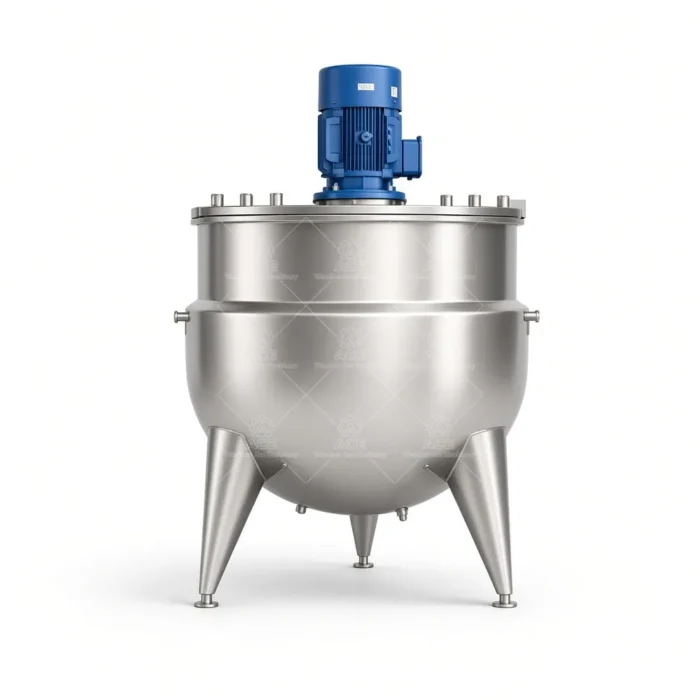 Jacketed Cooking Kettle with Mixer for Commercial Food Processing - Image 4