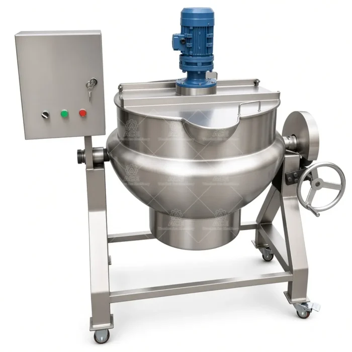 Gas Jacketed Meat Cooking Kettle with Agitator - Imagem 5