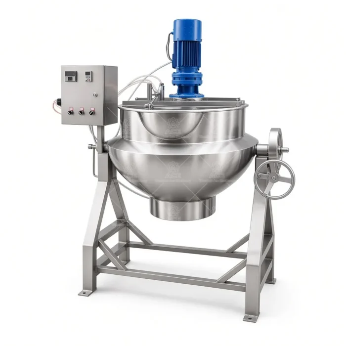 Gas-Heated Jacketed Kettle for Chili Paste, Meat Filling & Food Production - Ảnh 5