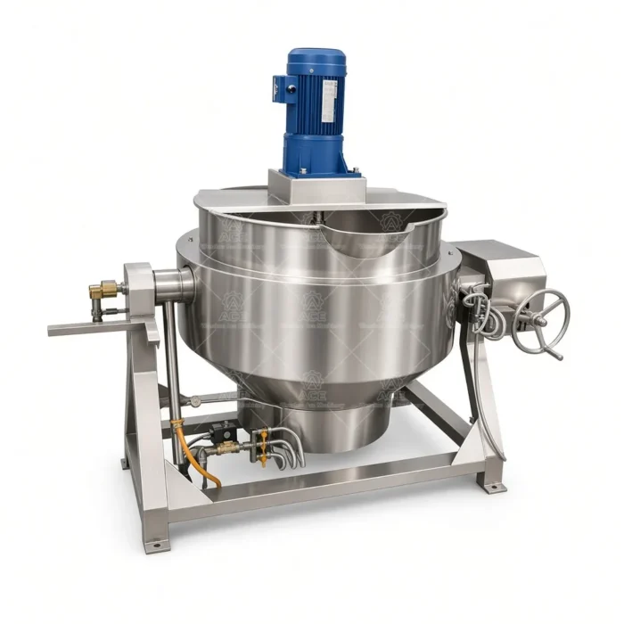 Gas Jacketed Meat Cooking Kettle with Agitator - Imagem 6