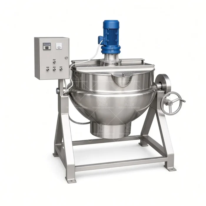 Commercial Tilting Jacketed Kettle for Jam, Sauce, Soup & Curry - Image 3