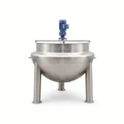 Commercial Steam-Heated Jacketed Cooking Kettle with Adjustable Support - 이미지 3