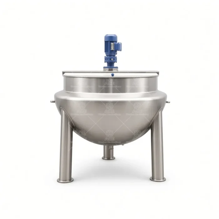 Commercial Steam-Heated Jacketed Cooking Kettle with Adjustable Support - 이미지 3