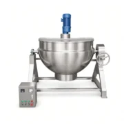Commercial Jacketed Cooking Kettle with Mixer for Food Processing - Image 5