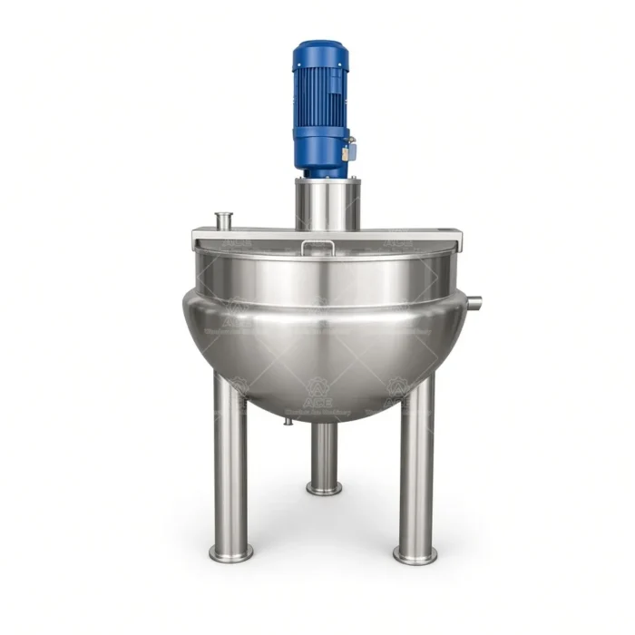 Industrial Jacketed Cooking Kettle, 50–1000L, Multiple Heating Options - 이미지 5