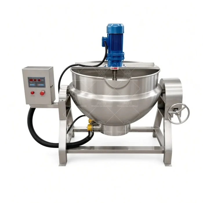 Industrial Jacketed Kettle with Mixer for Sauce Cooking - 이미지 6