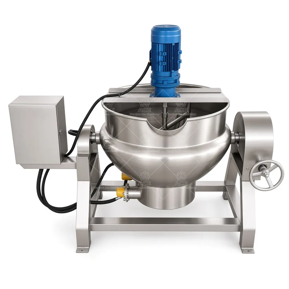 50L to 1000L Jacketed Cooking Kettle with Agitator