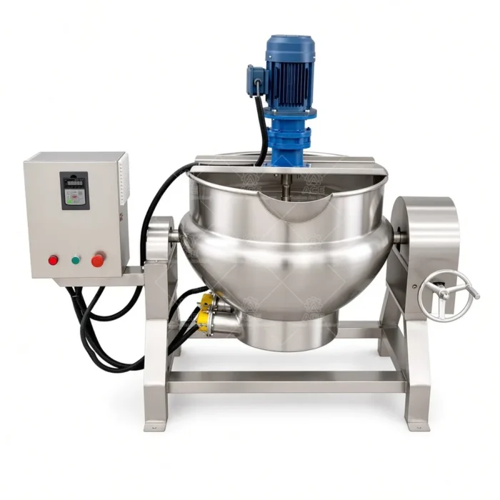 Electric Heating Jacketed Kettle with Stirrer for Food Processing - Ảnh 5