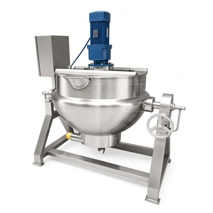 Jacketed Cooking Kettle with Agitator for Food Processing - Imagen 4