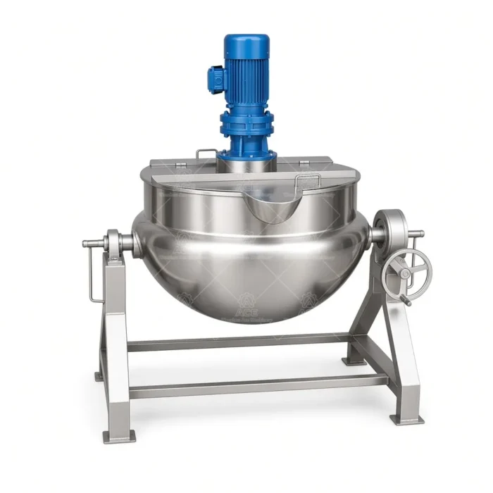 Jacketed Cooking Kettle with Agitator for Food Processing - Imagen 5