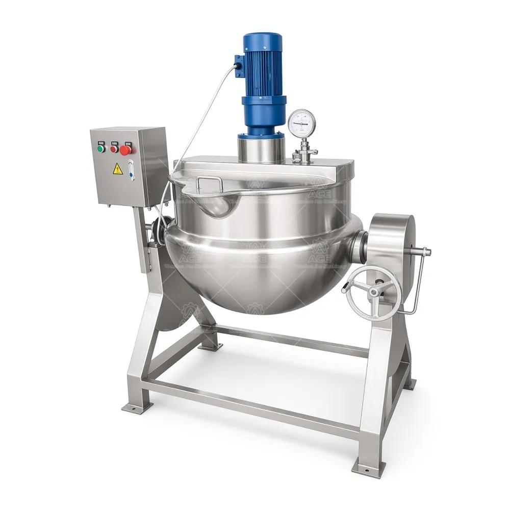 Jacketed Cooking Kettle with Agitator for Food Processing