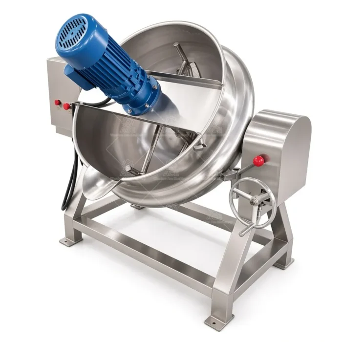 Industrial Jacketed Cooking Kettle for Food Processing - Image 6