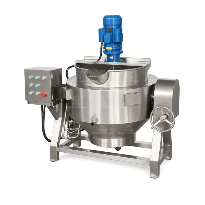 Jacketed Kettle Cooker with Agitator for Jam, Sauces and Food Processing - Image 2