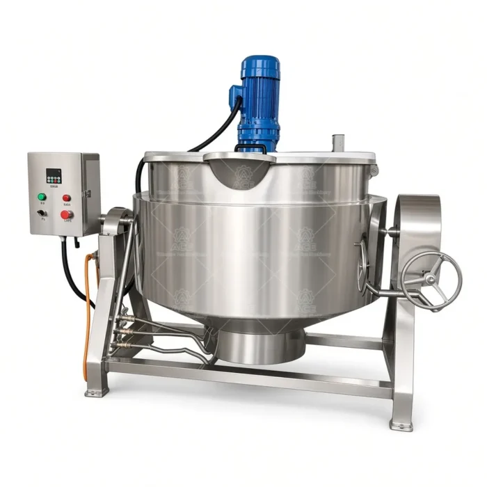 Electric Jacketed Cooking Kettle with Agitator Mixer - 이미지 5