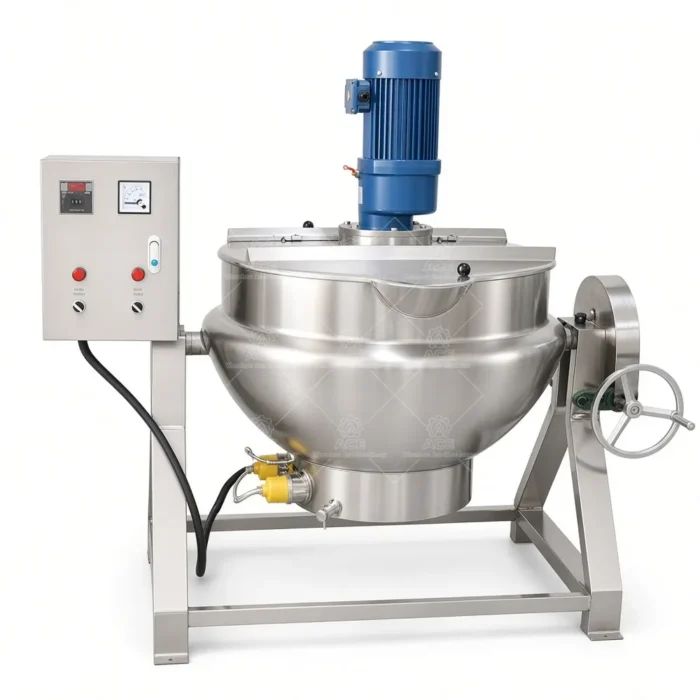 Automatic Stirring Jacketed Cooking Kettle for Food Processing - Image 2