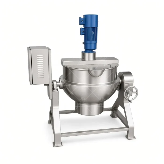 Electric Tilting Jacketed Kettle with Automatic Wall-Scraping Mixer - Imagem 3
