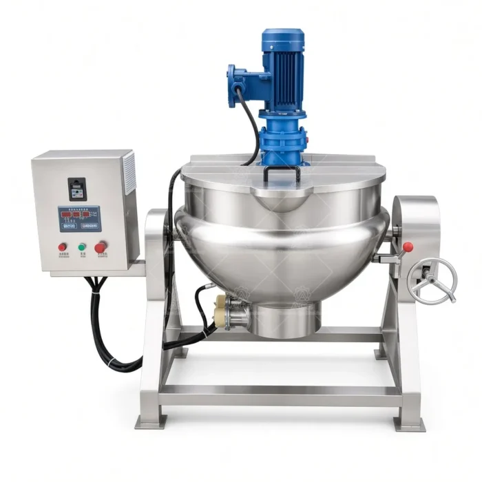 Automatic Stirring Jacketed Cooking Kettle for Food Processing - Image 5