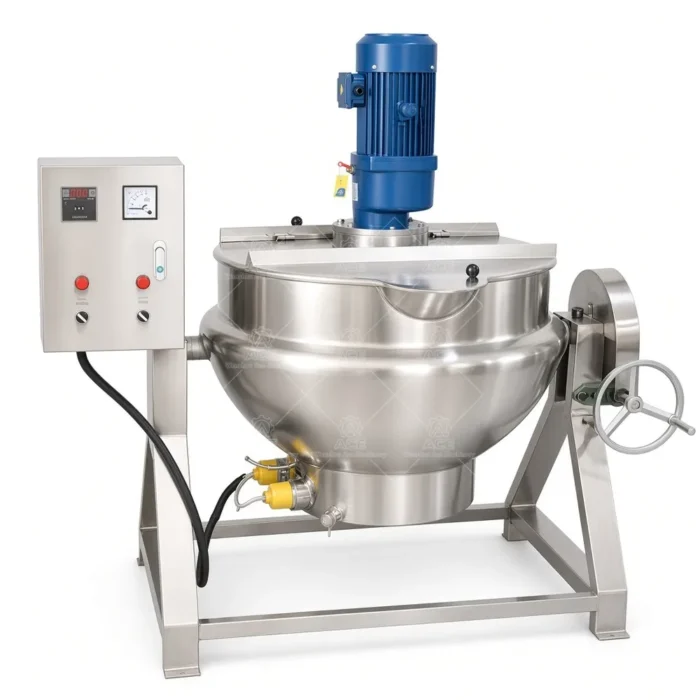 Tilting Jacketed Kettle for Syrup, Jam, Sauce and Food Processing - Imagem 6