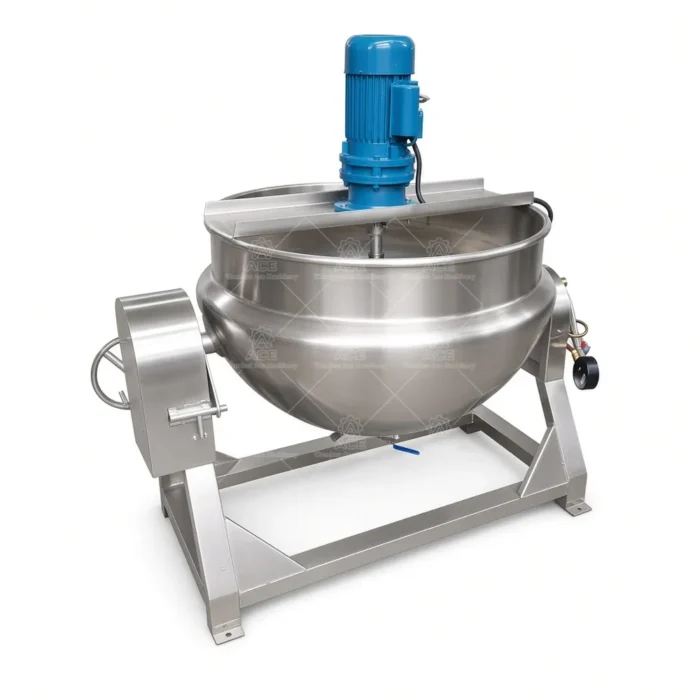 Industrial Jacketed Cooking Kettle with Agitator for Sauce and Jam - Imagem 3