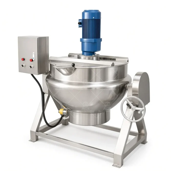 Industrial Jacketed Kettle with Optional Mixer for Food Processing - รูปภาพ 3