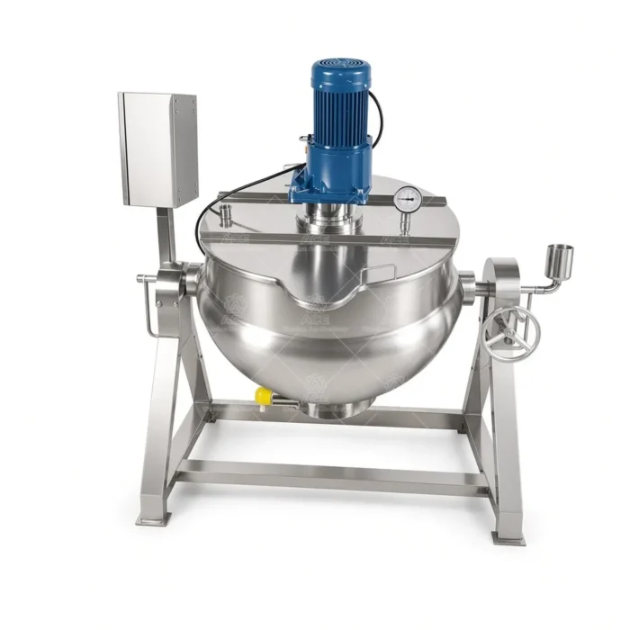 Industrial Jacketed Kettle with Optional Mixer for Food Processing - รูปภาพ 4