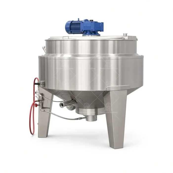 Industrial Jacketed Kettle with Electric Heating and Agitator - Image 4