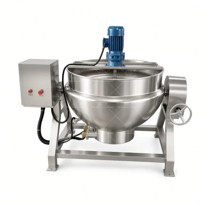 Industrial Jacketed Cooking Kettle with Mixer for Curry Paste - Imagem 2