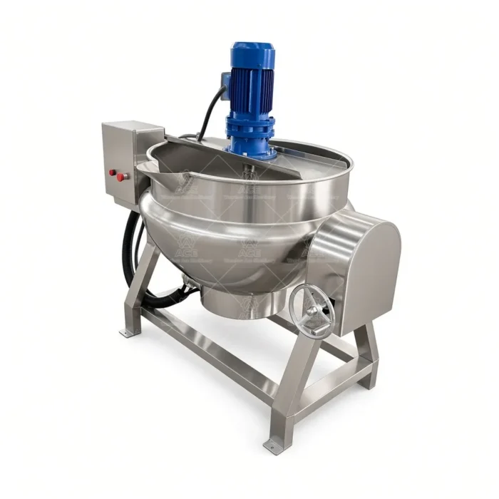 Industrial Jacketed Cooking Kettle with Mixer for Curry Paste - Imagem 3